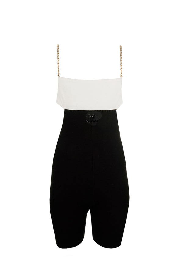 Chanel Chanel short Jumpsuit black and white cc ASL6511