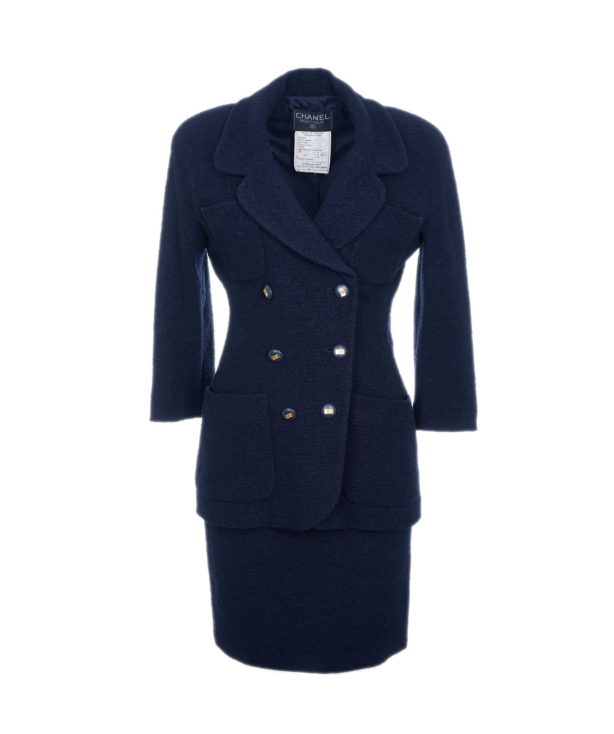 Chanel Chanel Skirt Suit Navy ASL7174