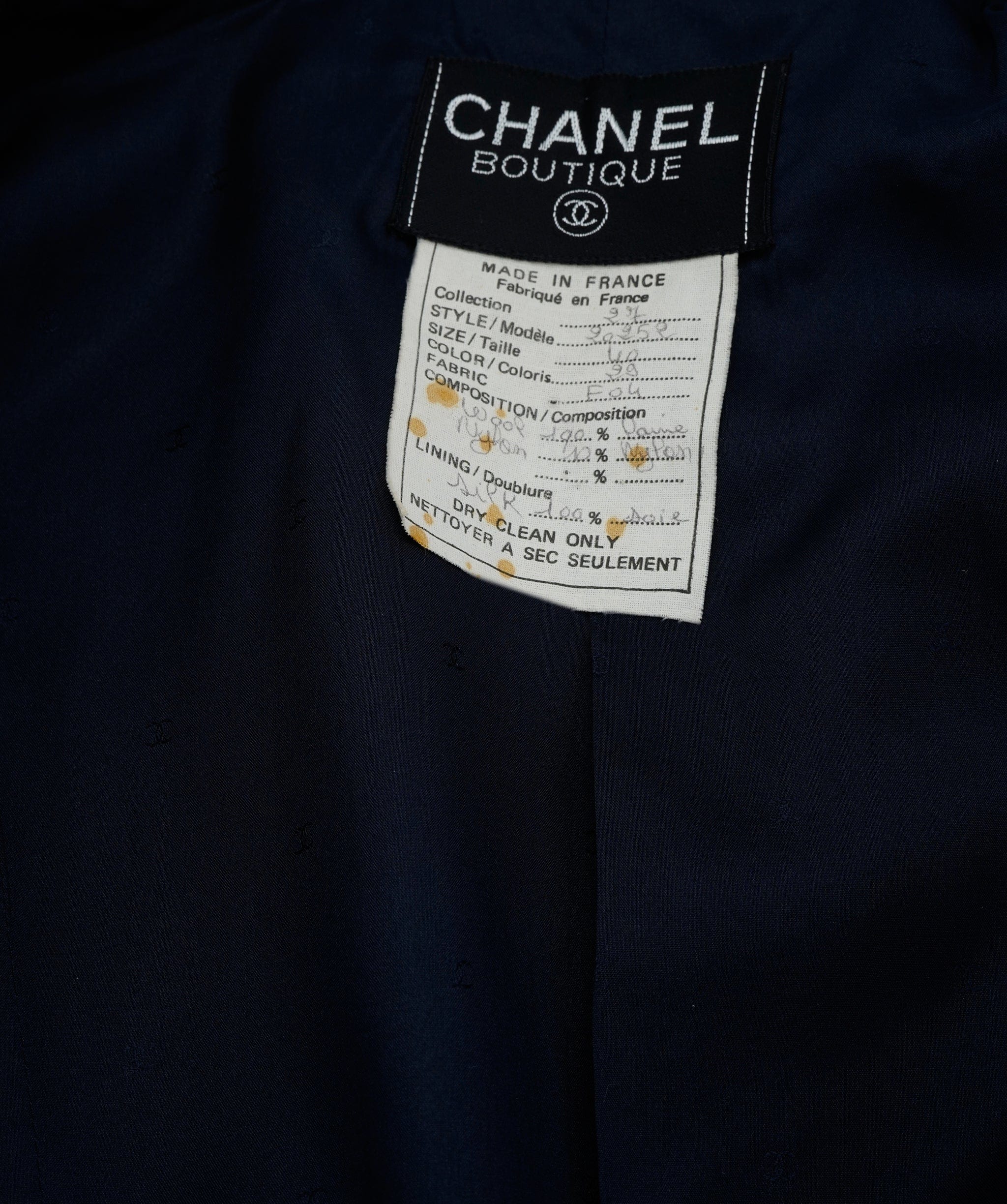 Chanel Chanel Skirt Suit Navy ASL7174