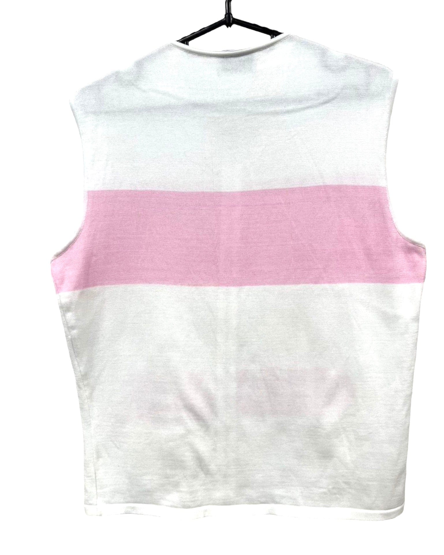 Chanel Chanel Sleeveless Knit Top White / Pink FR46 SKL1566