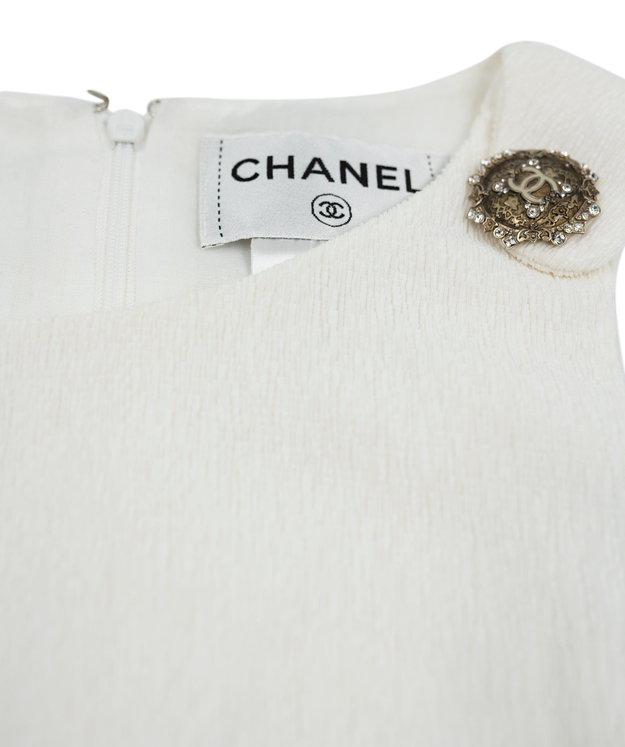 Chanel Chanel Sleeveless Long White Dress ASL4605