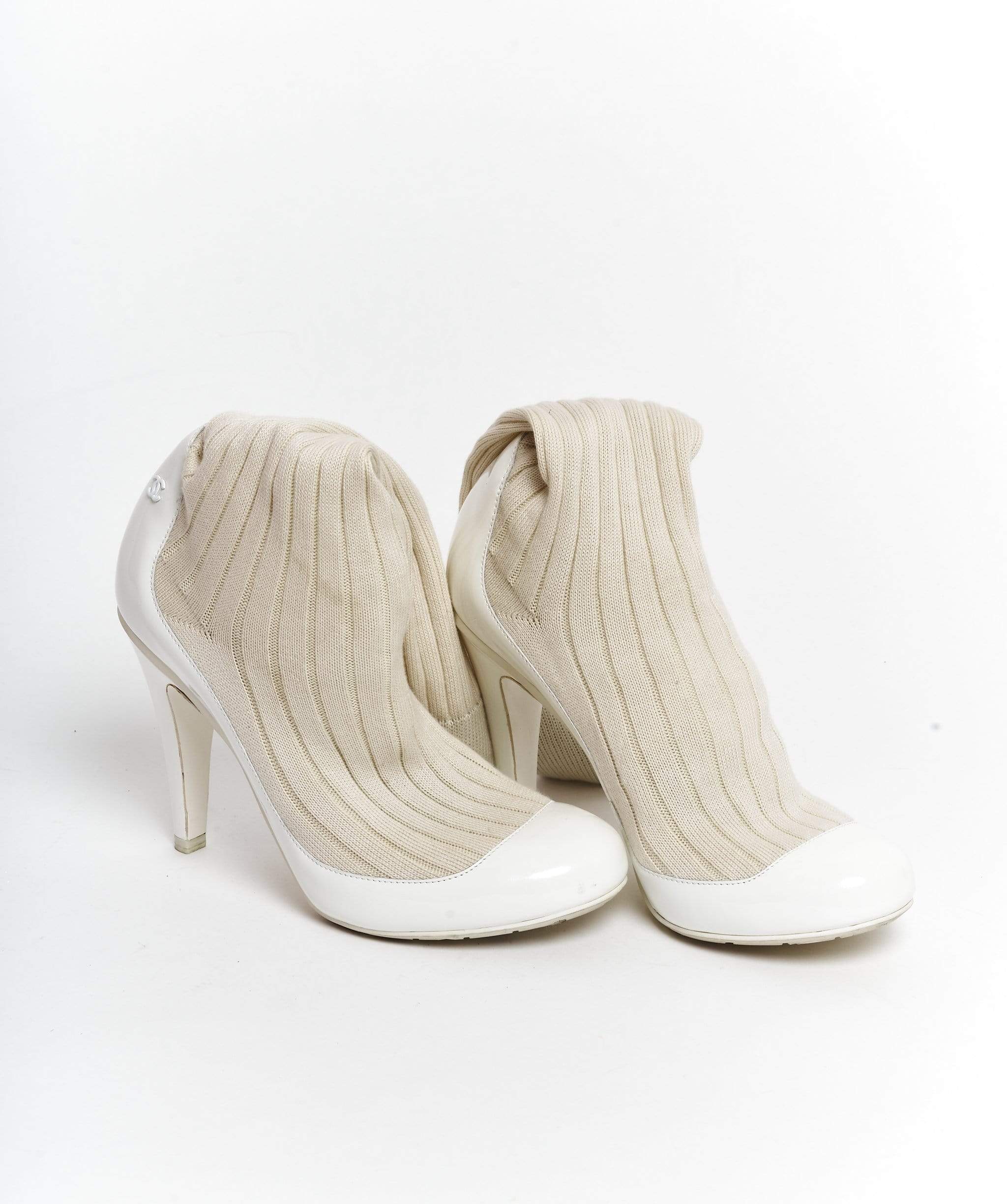 Chanel Chanel sock boots Cream 36.5