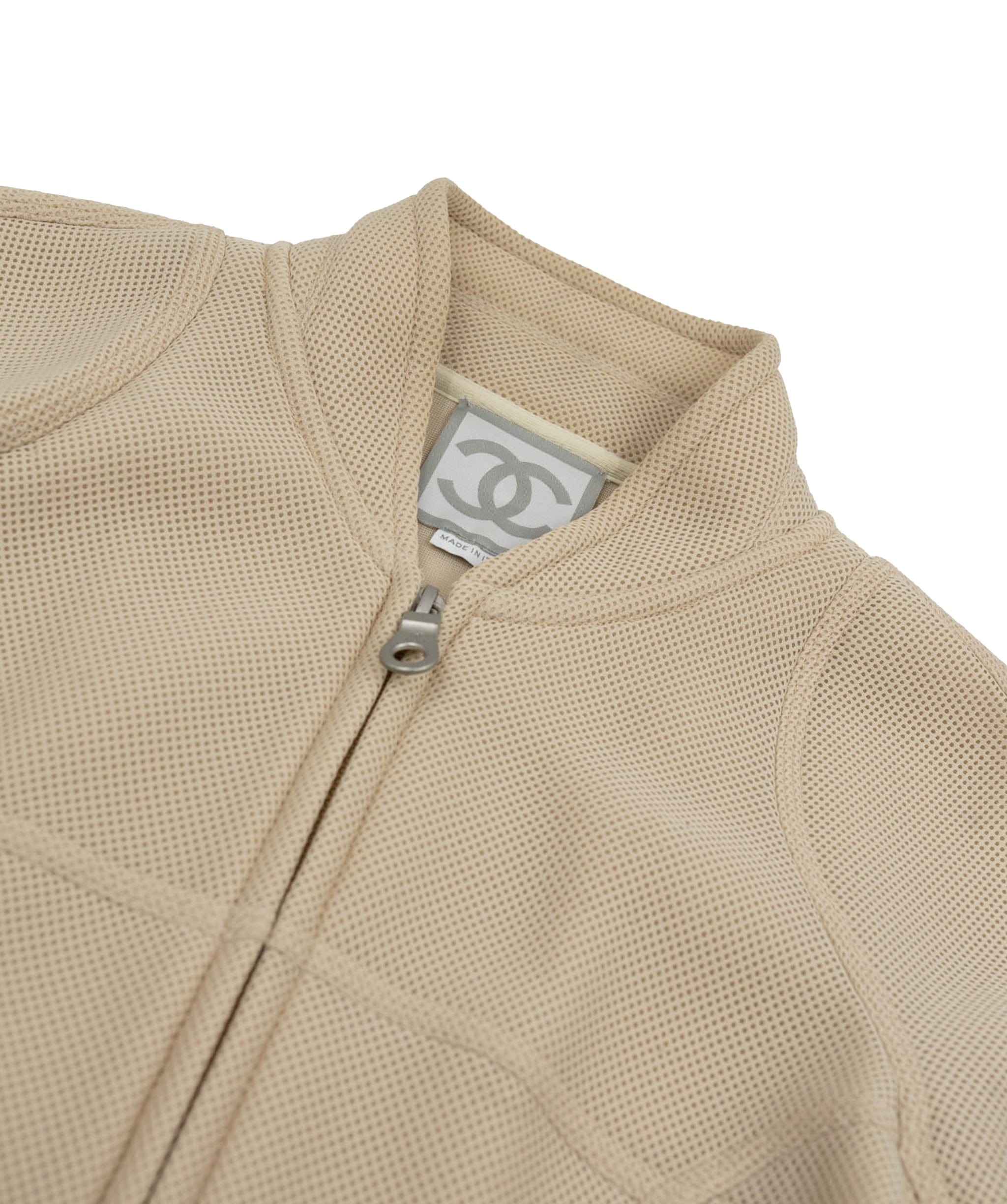 Chanel Chanel Sport Mesh Jacket Beige ASL4646