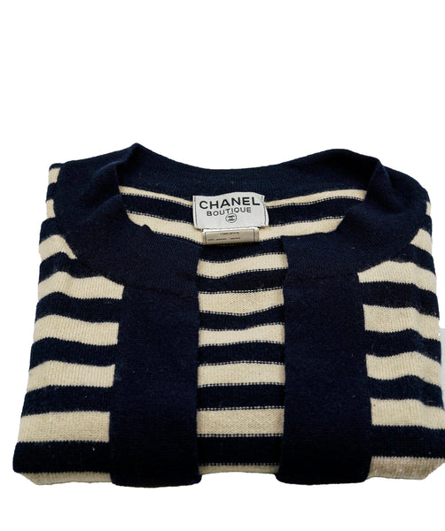 Stripe Accent Monogram Insert Cardigan - Ready-to-Wear 1ABCQU