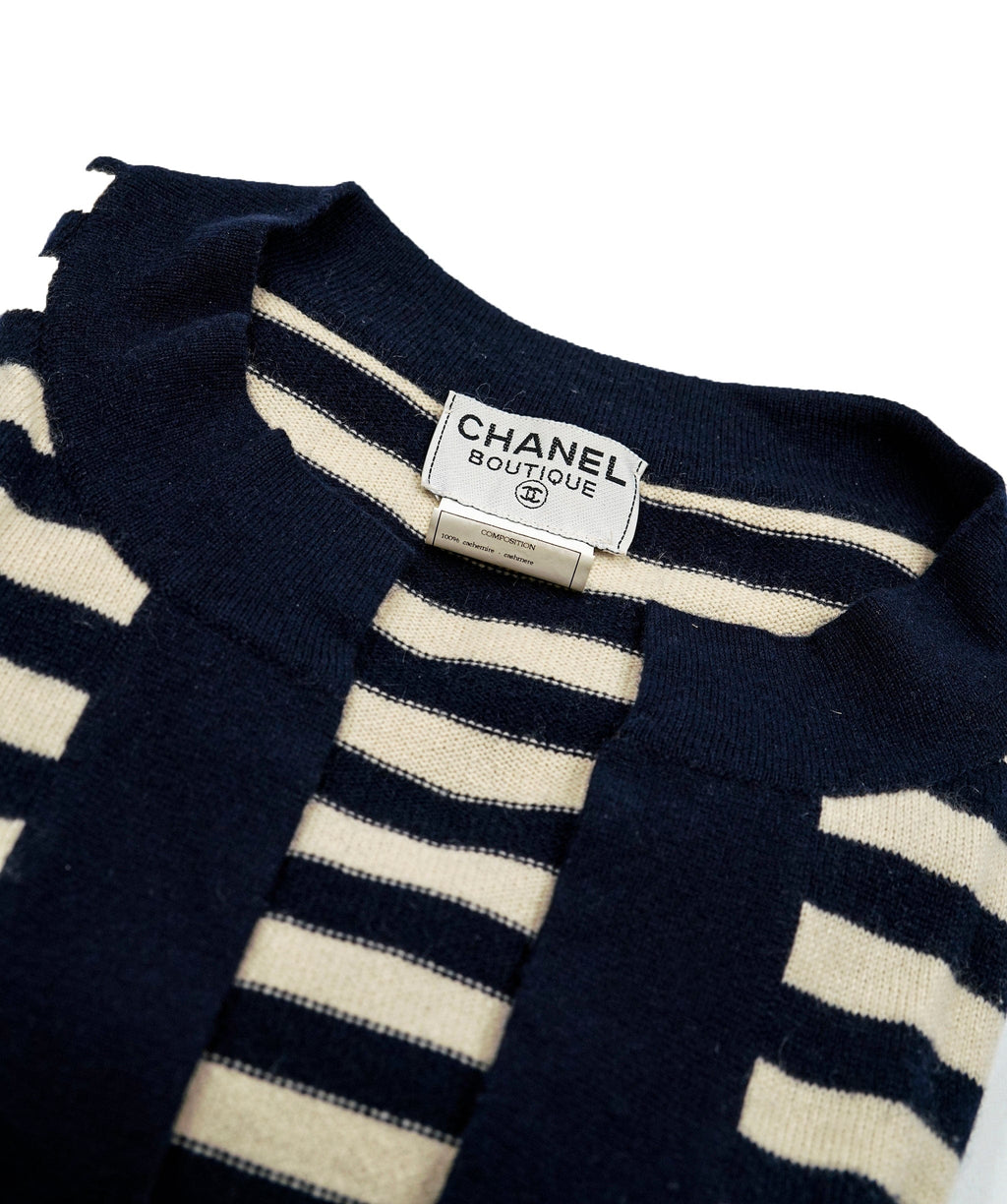 Stripe Accent Monogram Insert Cardigan - Ready-to-Wear 1ABCQU