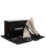 Chanel Chanel Suede Wedges Shoes size 37.5 - AWC1042