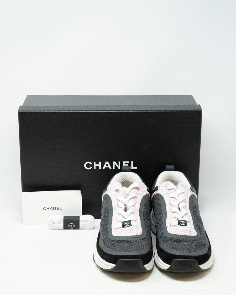 Chanel trainers black, pink and white size 38.5 RJL1345 – LuxuryPromise