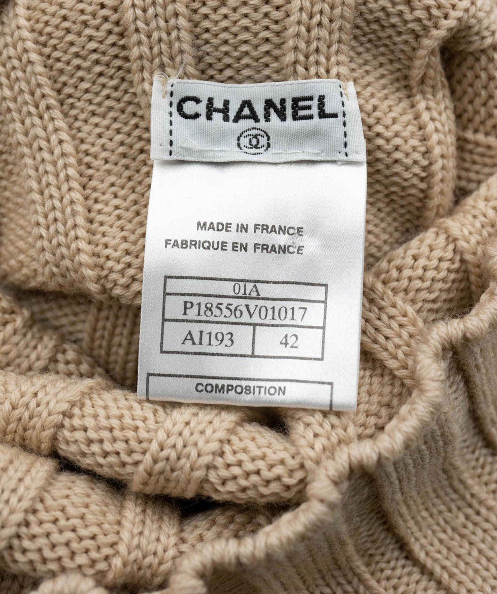 Chanel Chanel Turtleneck Sweater Beige ASL4647