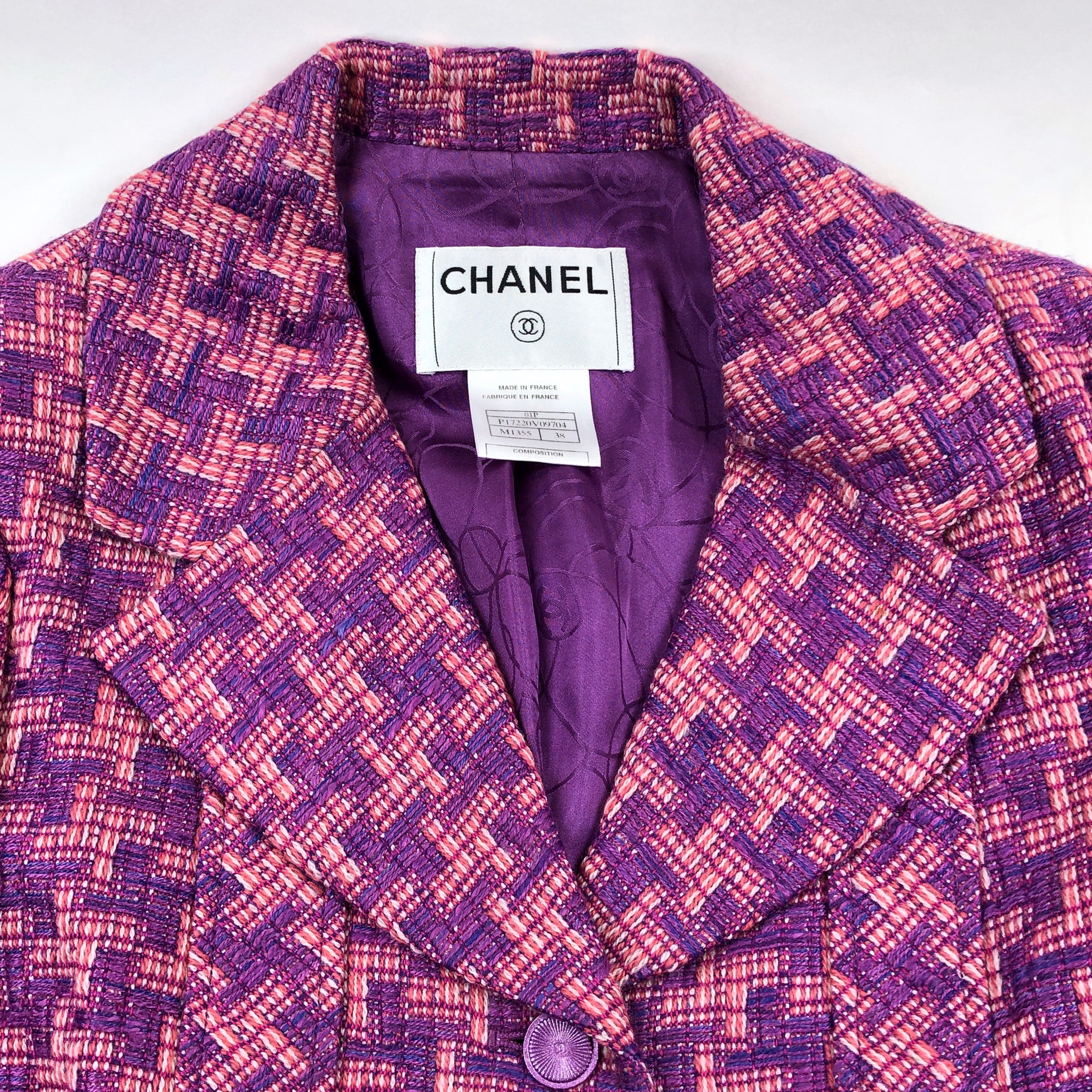 Chanel Chanel Tweed Jacket 01p With Belt 4286066