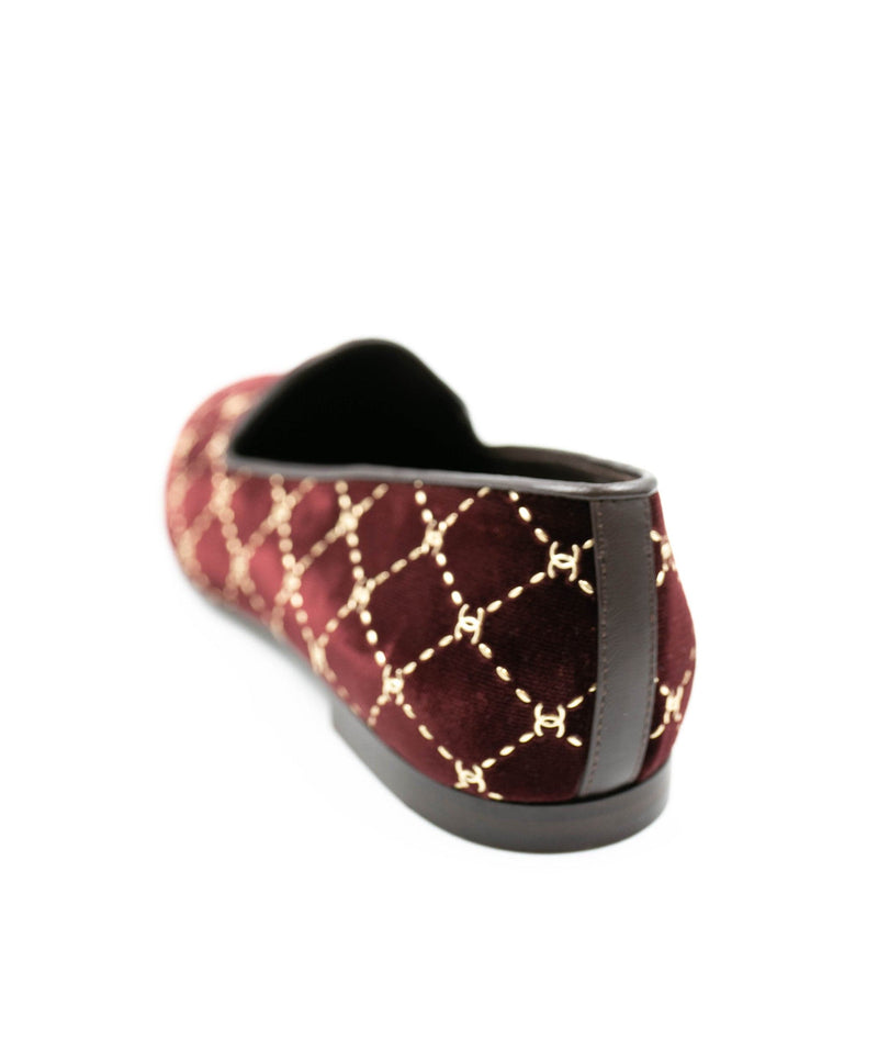 Chanel Velvet CC Loafers size 38.5 - AWC1429 – LuxuryPromise