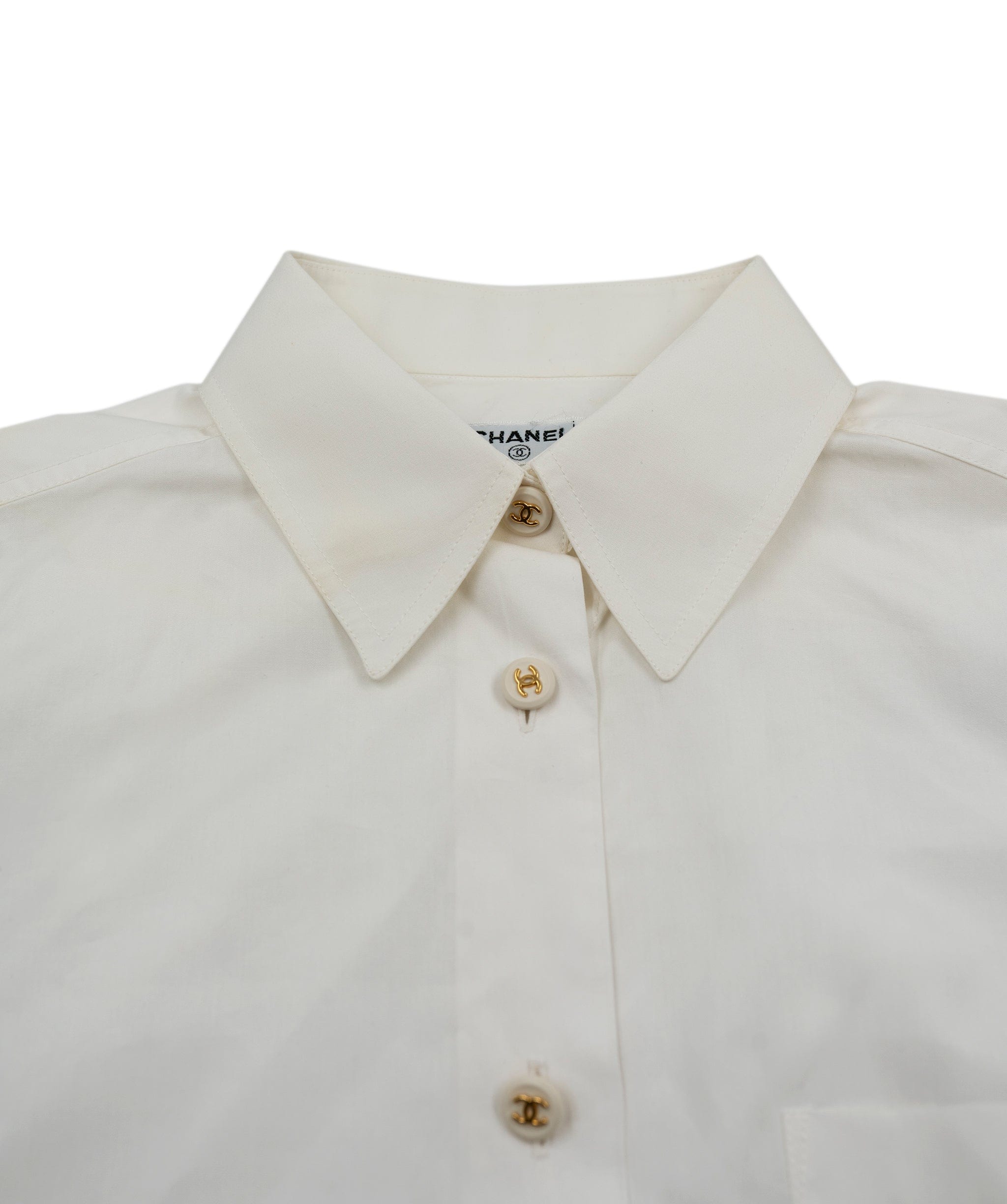 Chanel Chanel Vintage Button Down Shirt White ASL4777