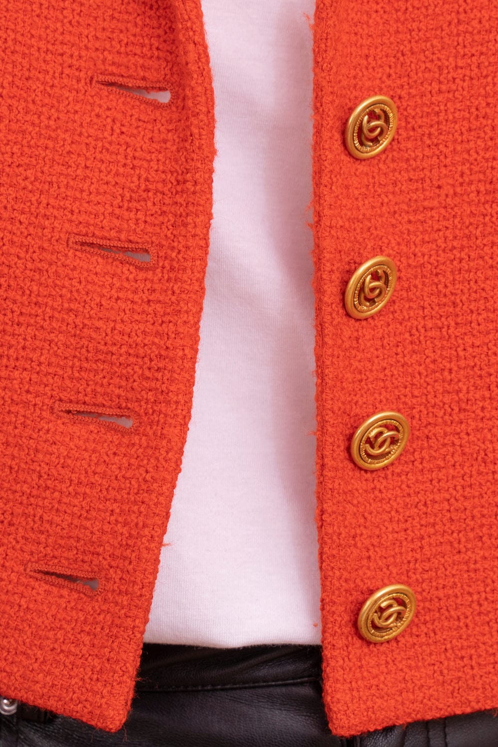 Chanel Chanel Vintage Red Boucle Crop Jacket - AWL2762