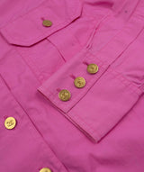 Chanel Chanel Vintage Shirt Pink Gold Button ASL4610