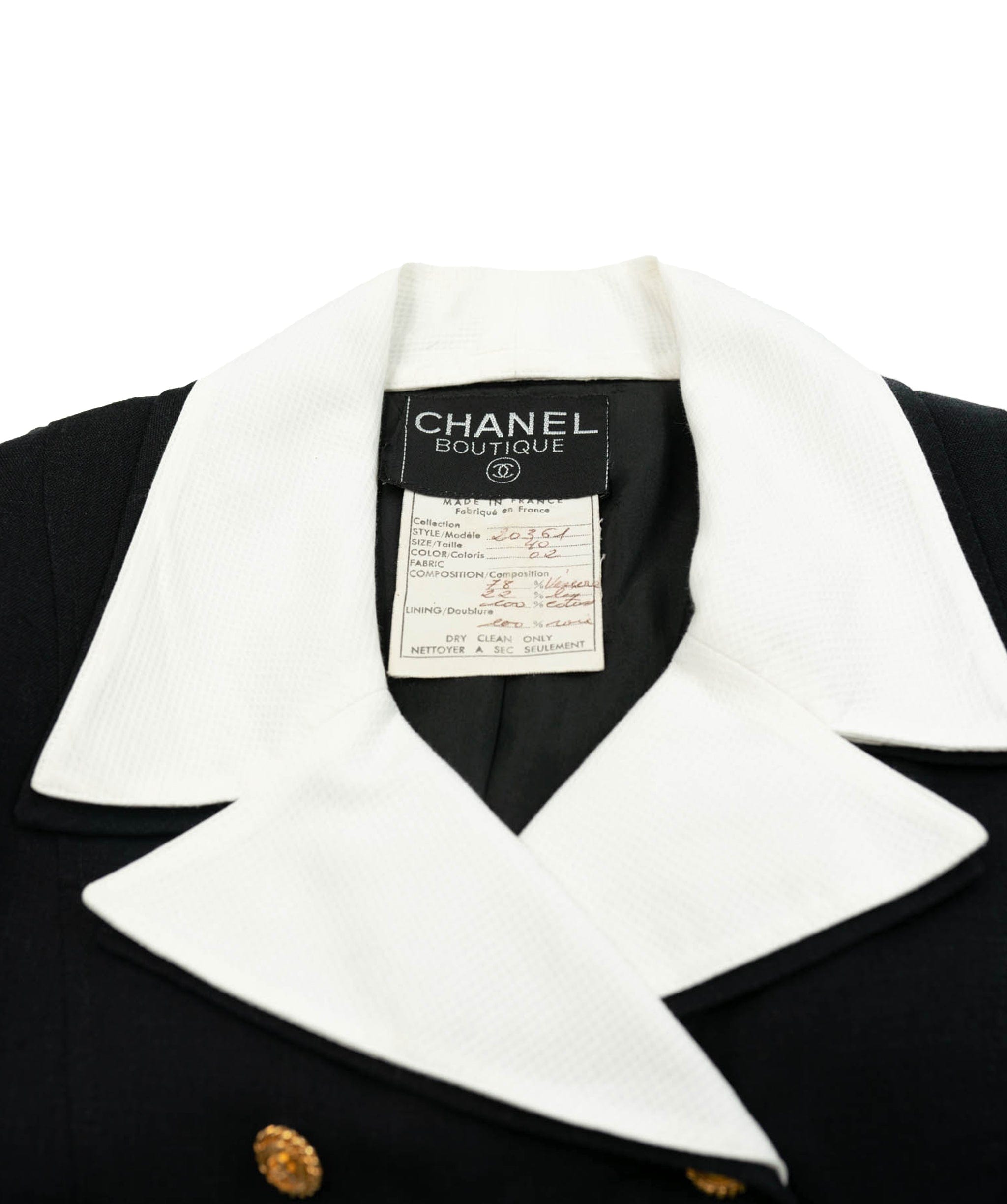 Chanel Chanel Vintage Skirt Suits Back White ASL4636
