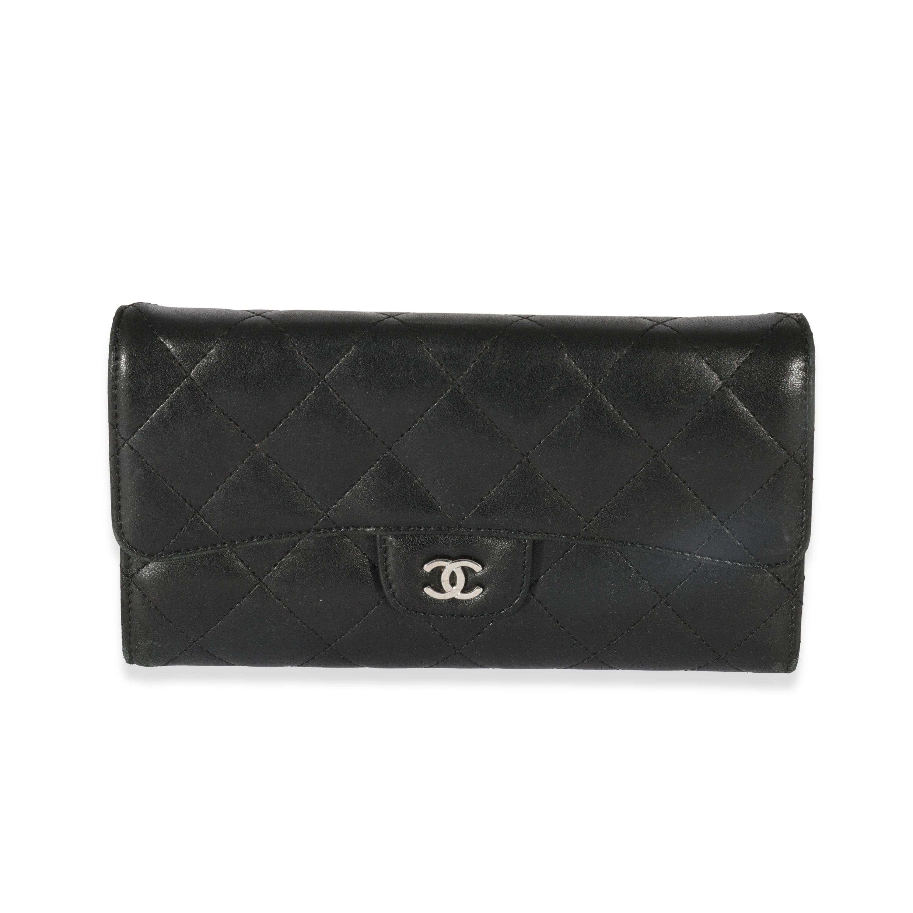 Chanel Chanel Black Lambskin Classic Long Wallet