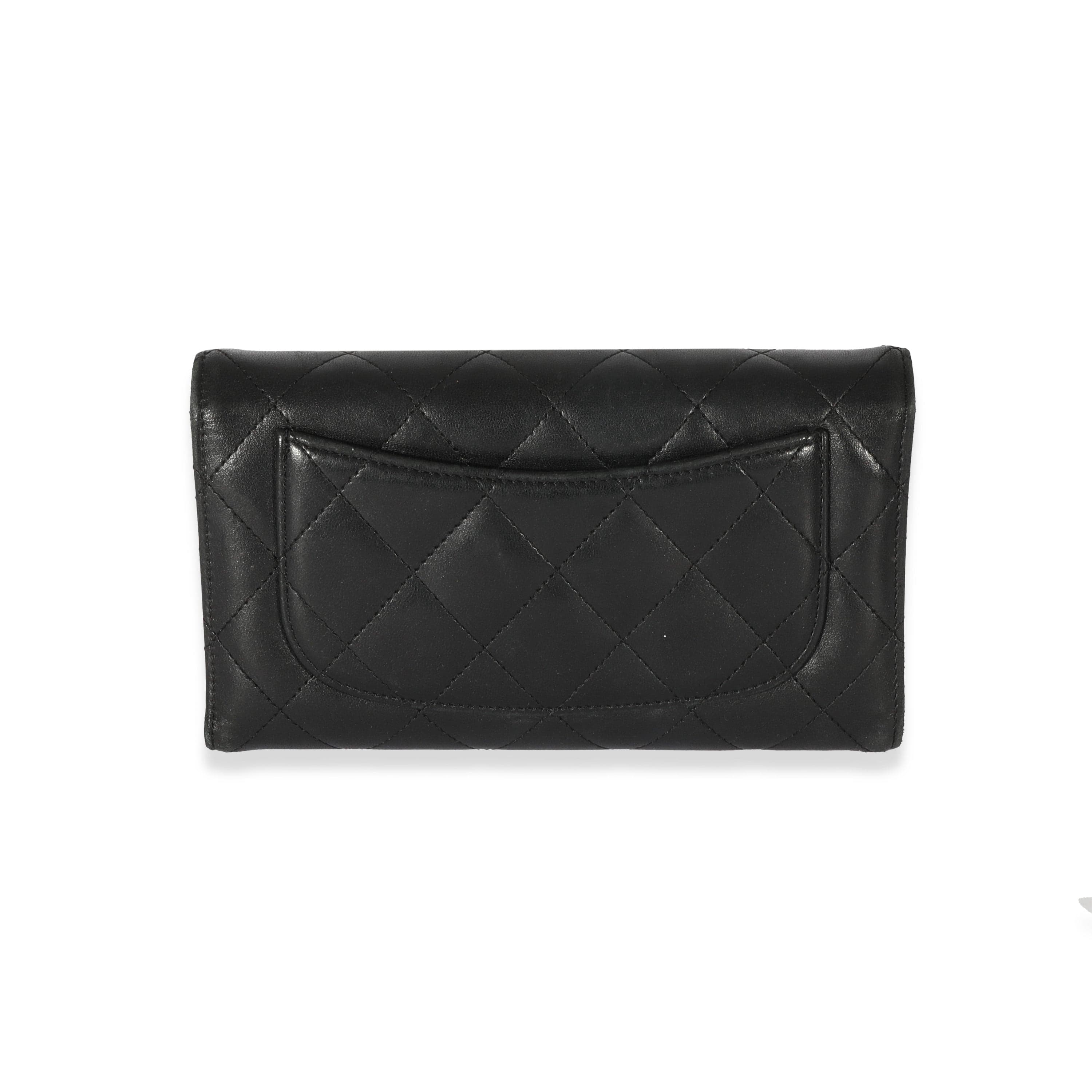 Chanel Chanel Black Lambskin Classic Long Wallet