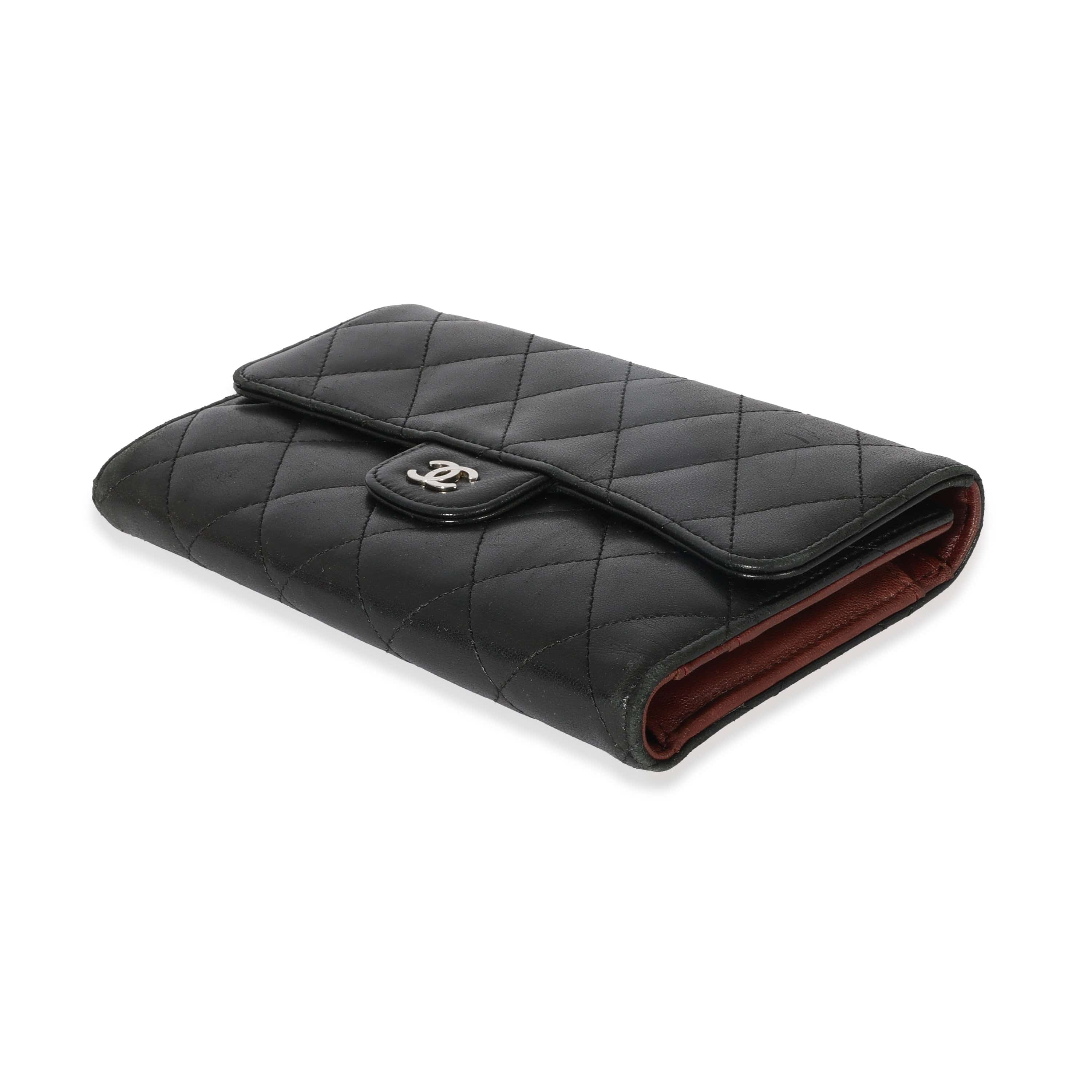 Chanel Chanel Black Lambskin Classic Long Wallet