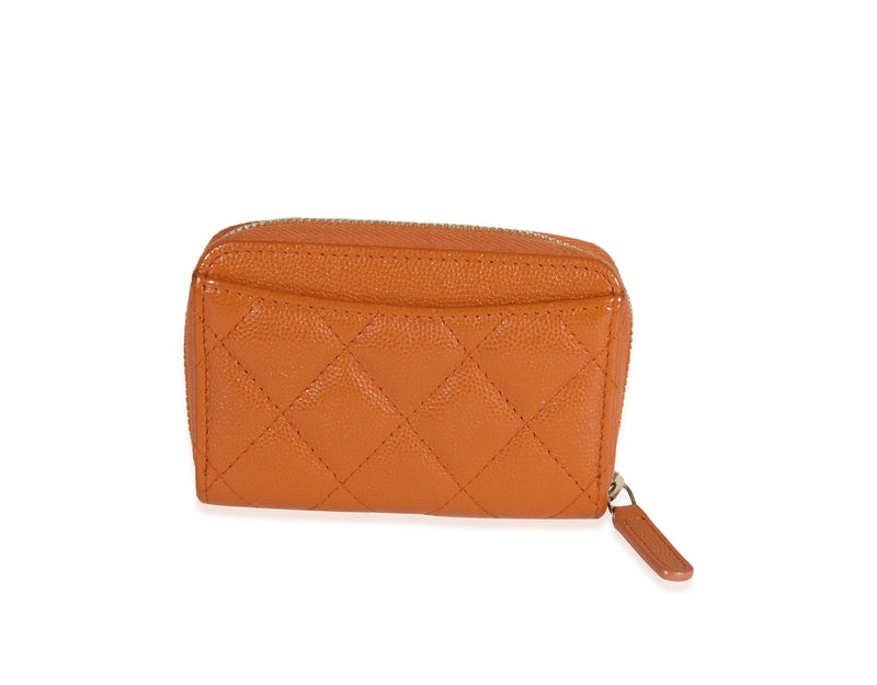 Chanel Copper Quilted Caviar Zip-Around Coin Purse – LuxuryPromise