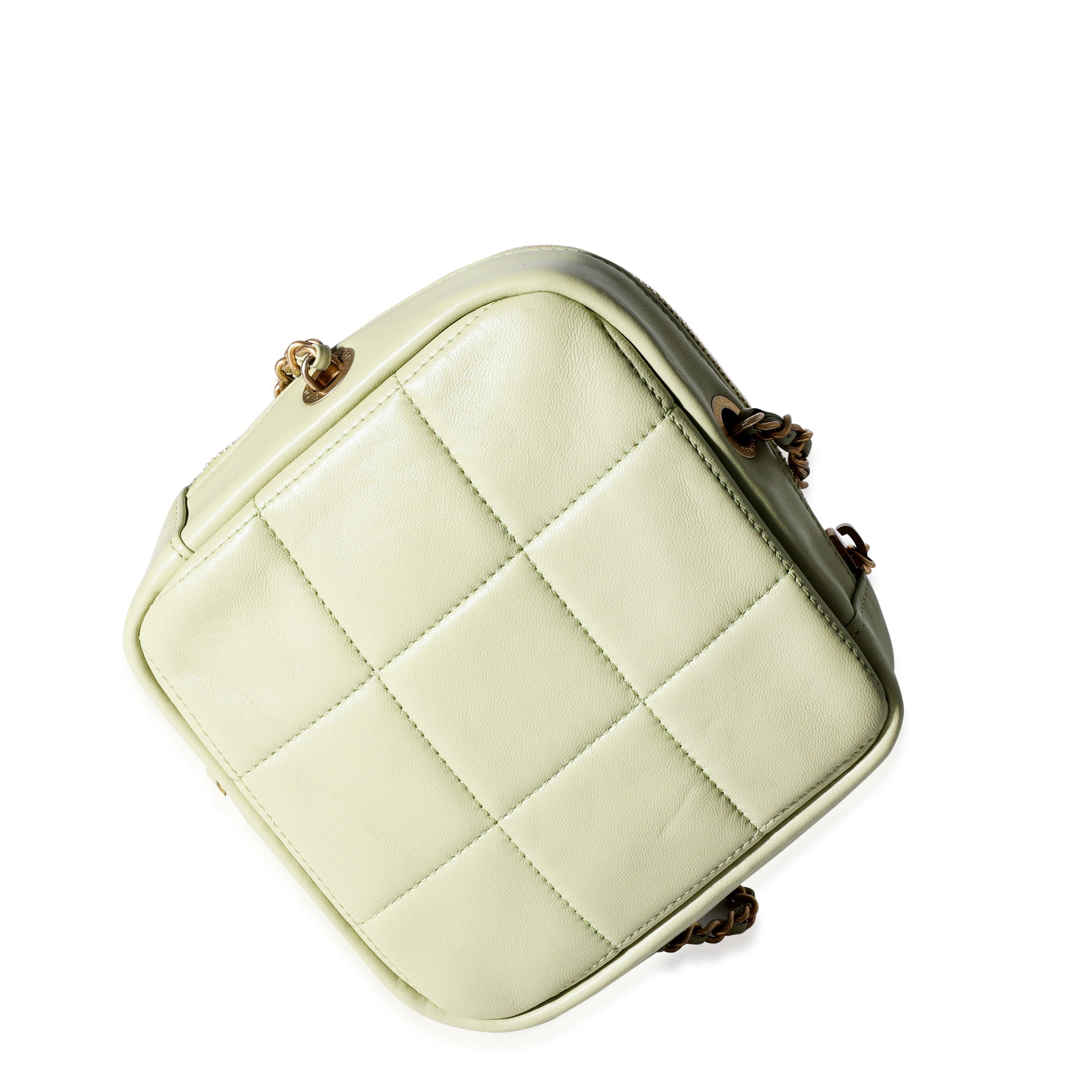 Chanel Chanel Sage Quilted Lambskin Diamond CC Crossbody Bag