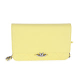 Chanel Chanel Yellow Leather Urban Companion Wallet On Chain