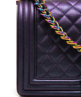 Chanel Chanel Limited Edition Medium Purple Leather Boy Bag  - AGL2186
