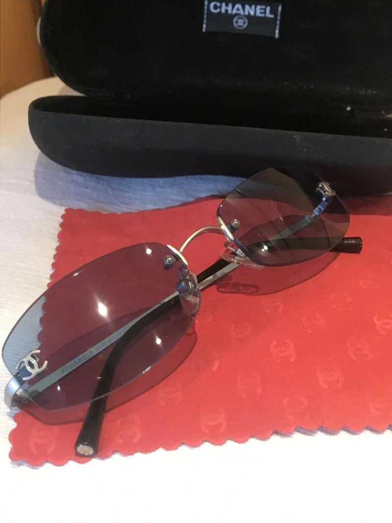 Chanel Rimless CC Blue Tint Sunglasses – LuxuryPromise