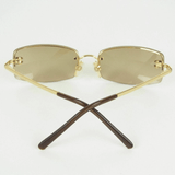 Chanel Chanel Vintage Brown Crystal CC Sunglasses GHW