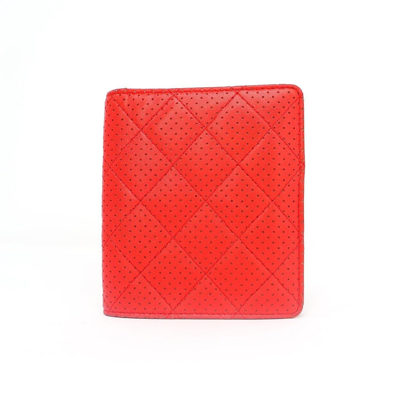 Chanel Chanel Red Perforated Wallet