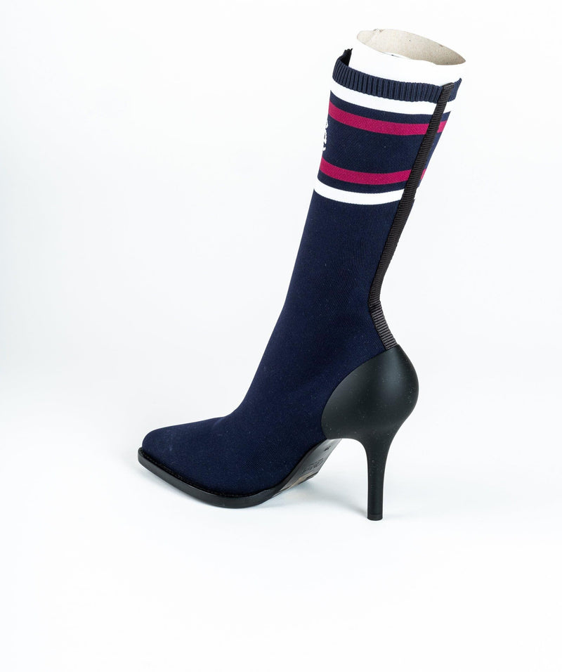Navy sock online ankle boots