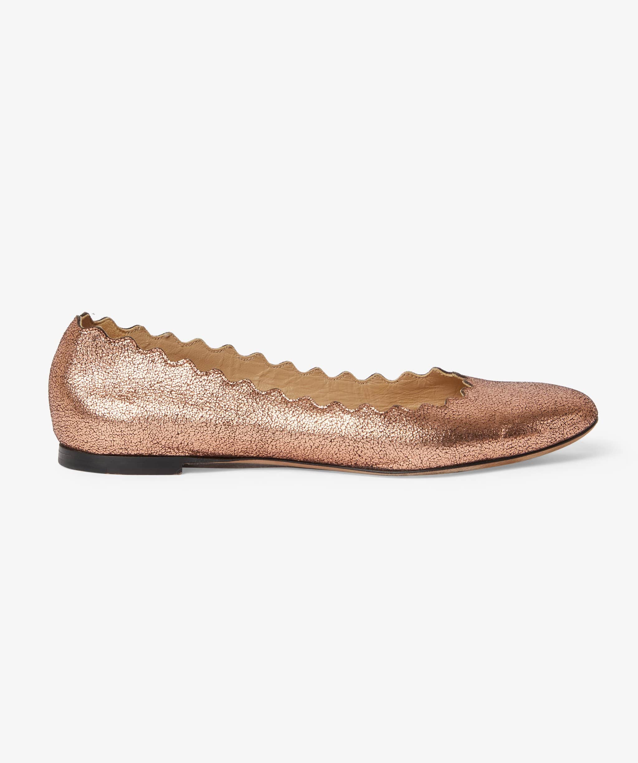 Chloé Chloe Rose Gold Ballerinas