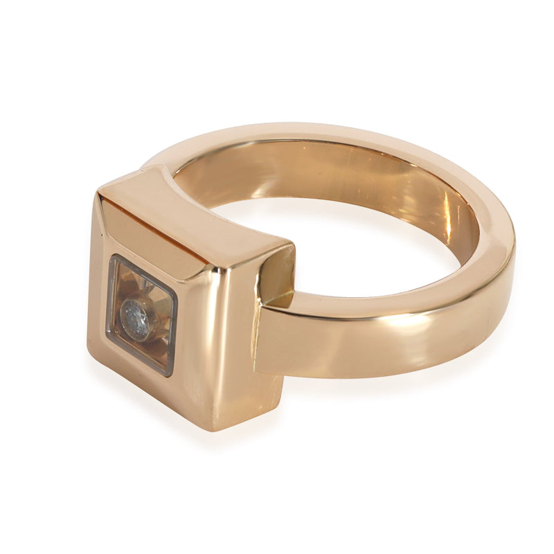 Chopard Happy Diamonds Square Ring in 18k Yellow Gold 0.05 CTW