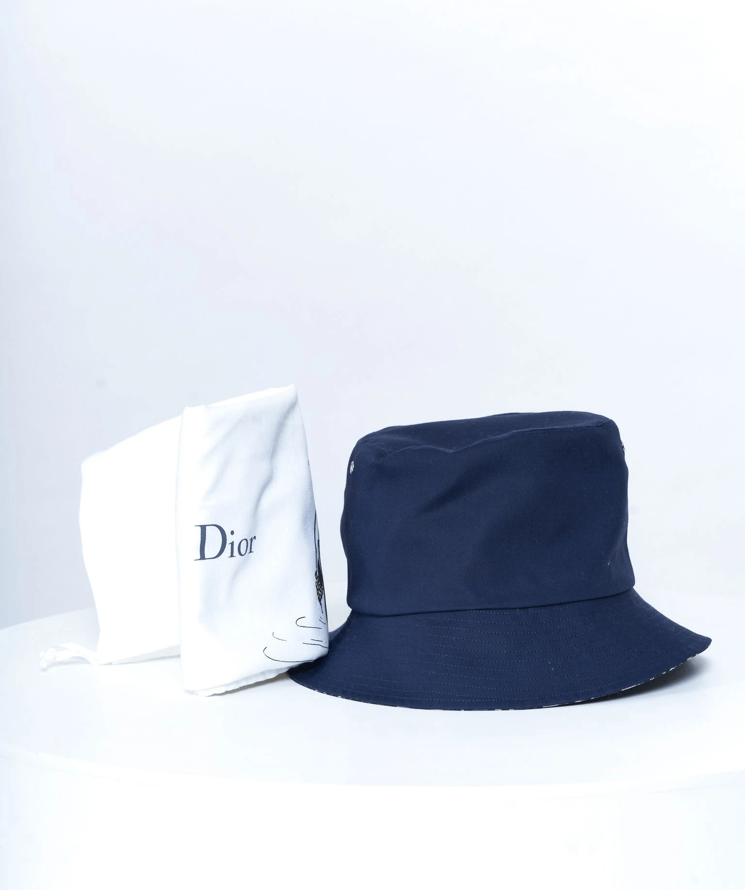 Christian Dior Christian Dior Blue Oblique Bucket Hat Size 58