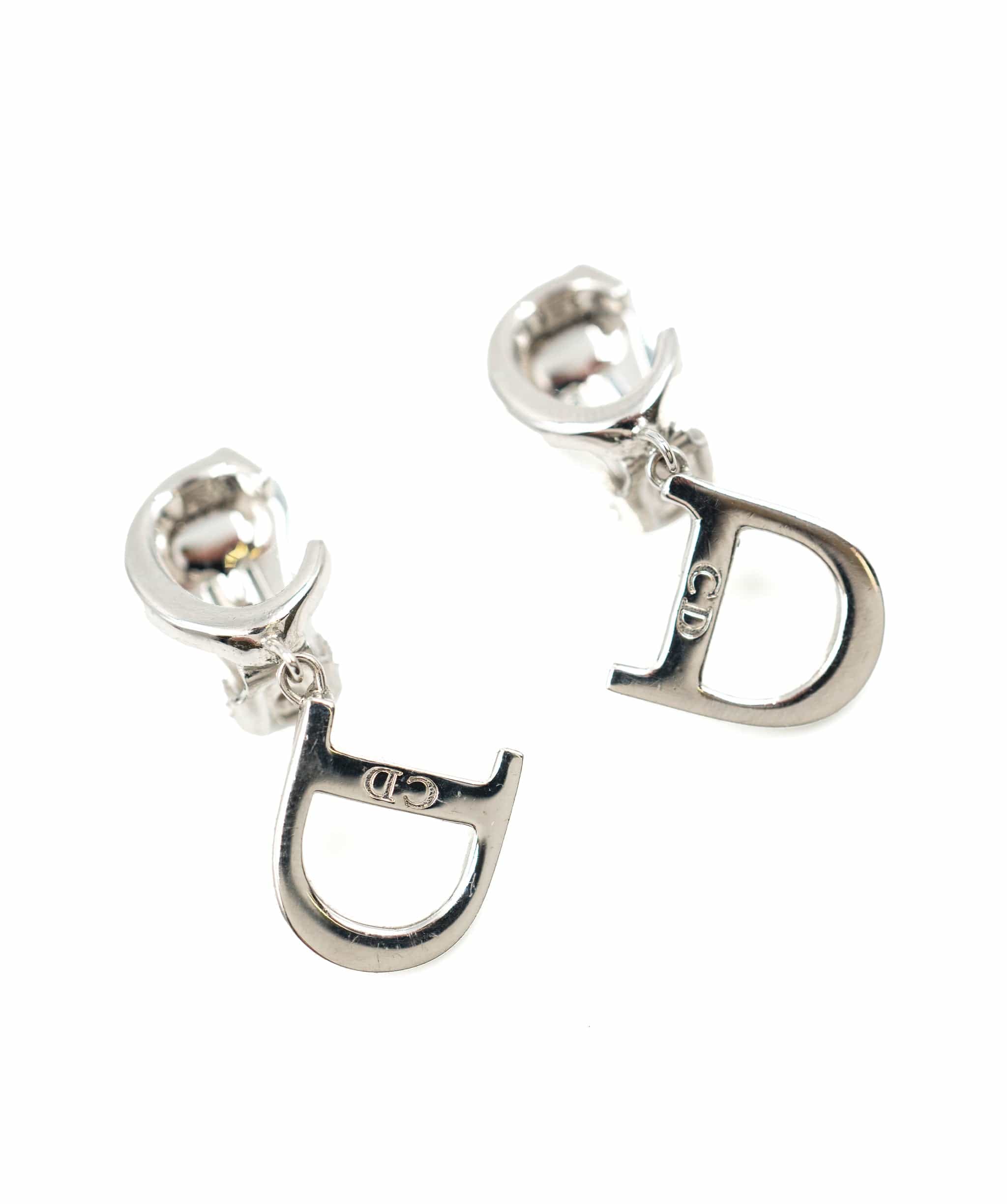 Christian Dior Christian Dior "CD" silver dangle earrings - AWL3588