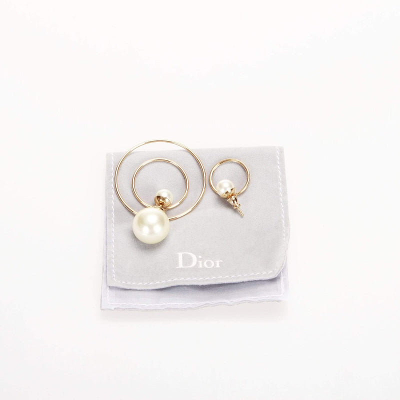 Christian Dior Christian Dior Faux Pearl Hoop Earrings