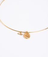 Christian Dior Christian DIOR gold hoop choker necklace