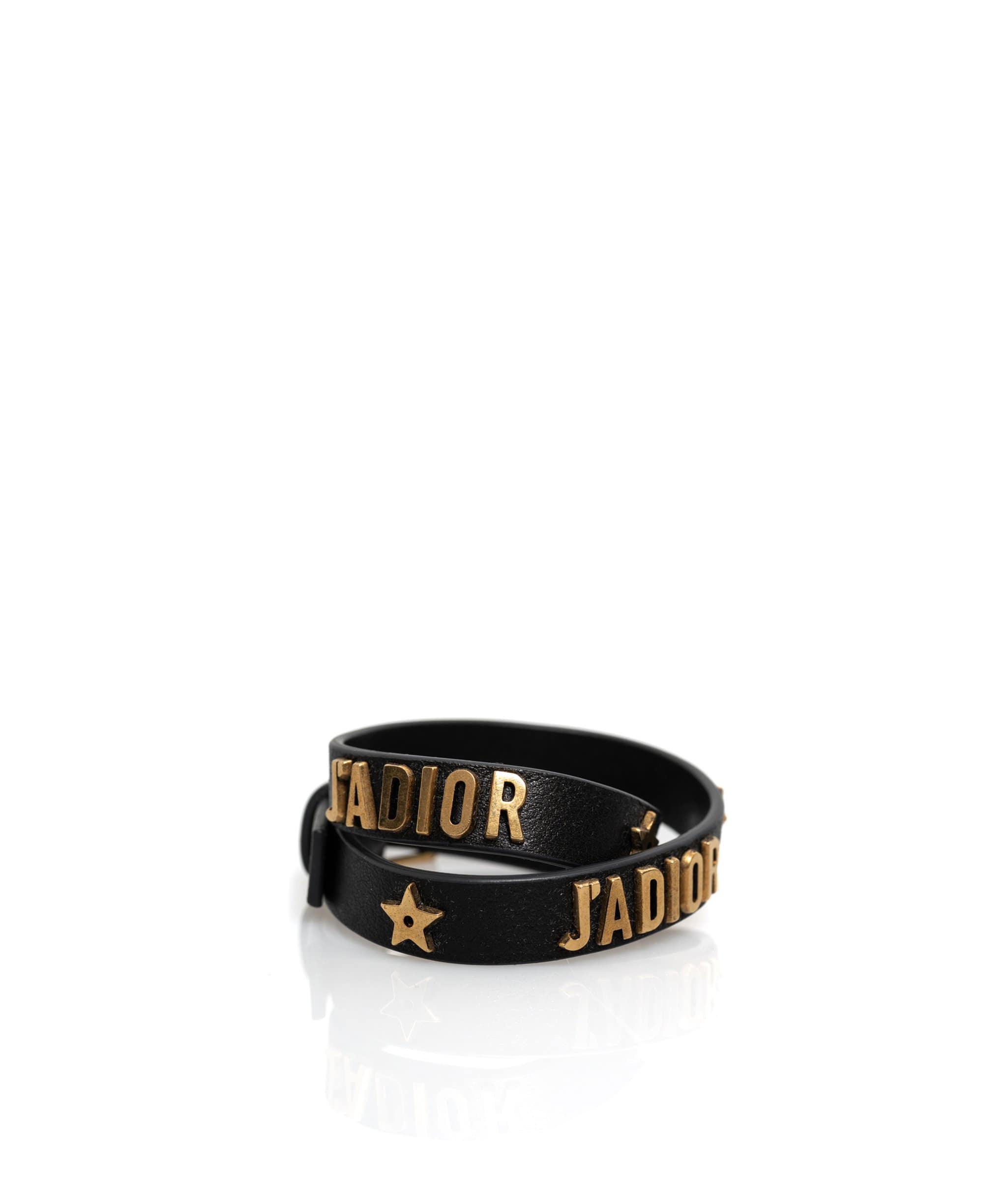 Christian Dior J'Adior Black Leather Bracelet AGL1023
