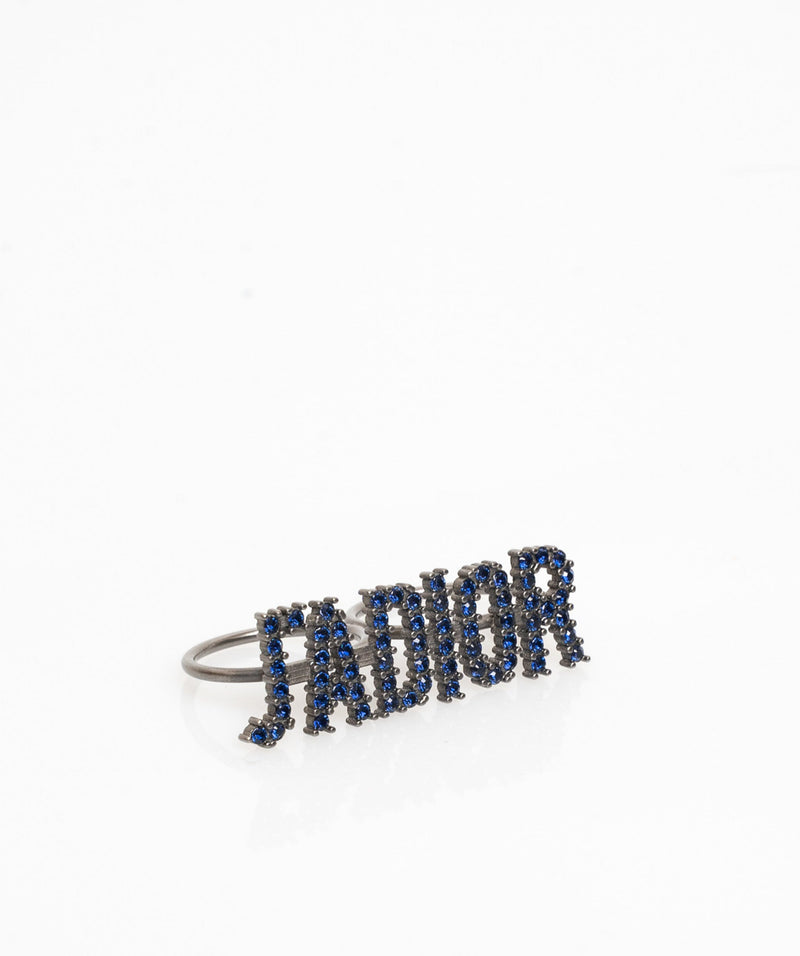 Dior J'adior Crystal Faux Pearl Aged Gold Tone Charm Ring M Dior | TLC