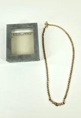 Christian Dior Christian Dior Necklace Cd Logo And Stone Gold Color 42cm PXL1319