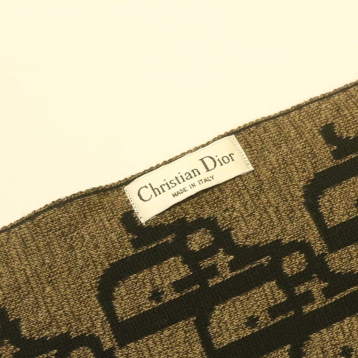 Christian Dior Christian Dior Vintage Oblique Wool Scarf MW2249
