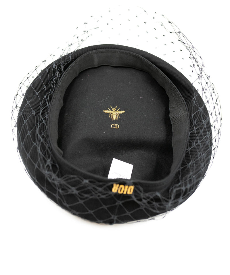 Christian Dior Dior beret black with lace AGC1197