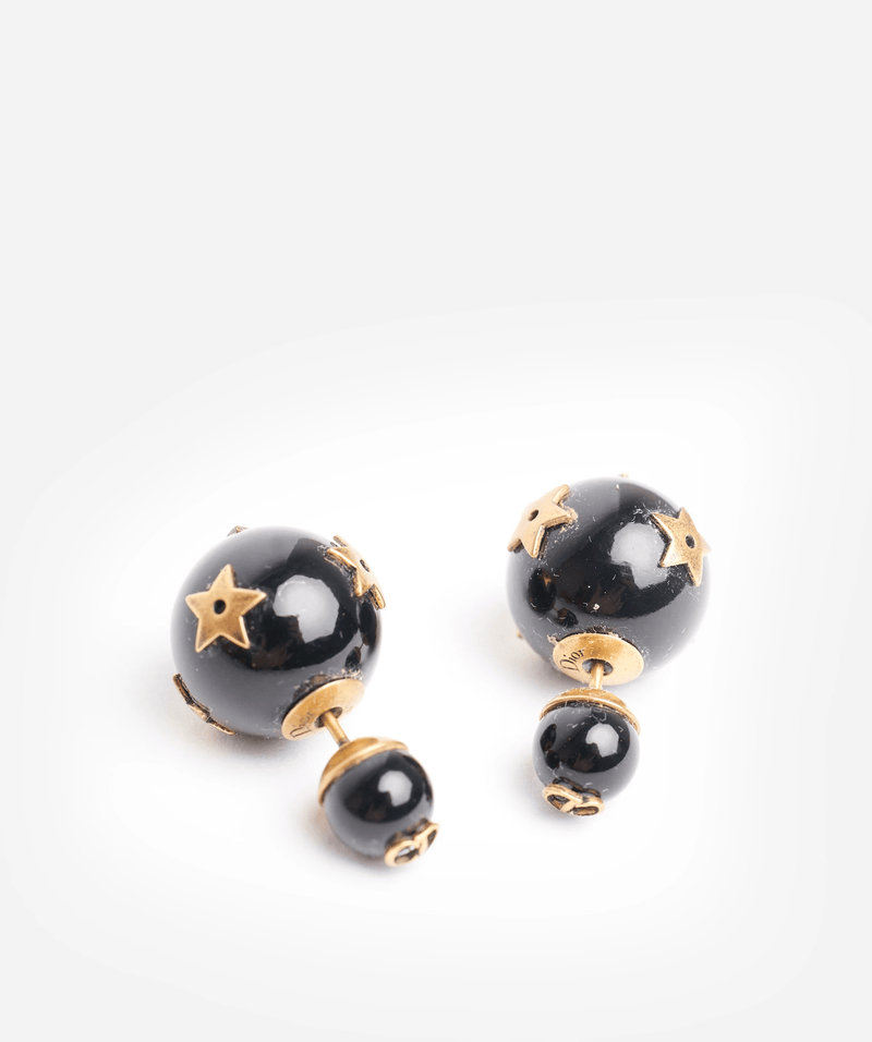 Christian Dior Dior Black Star Stud Earrings
