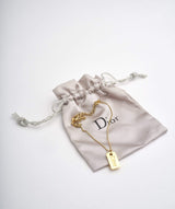 Christian Dior Dior Gold Dog Tag Bracelet