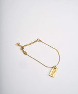 Christian Dior Dior Gold Dog Tag Bracelet