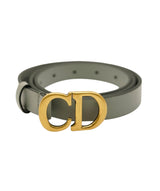 Christian Dior Dior Grey Belt with Gold Brass Hardware - NW3229