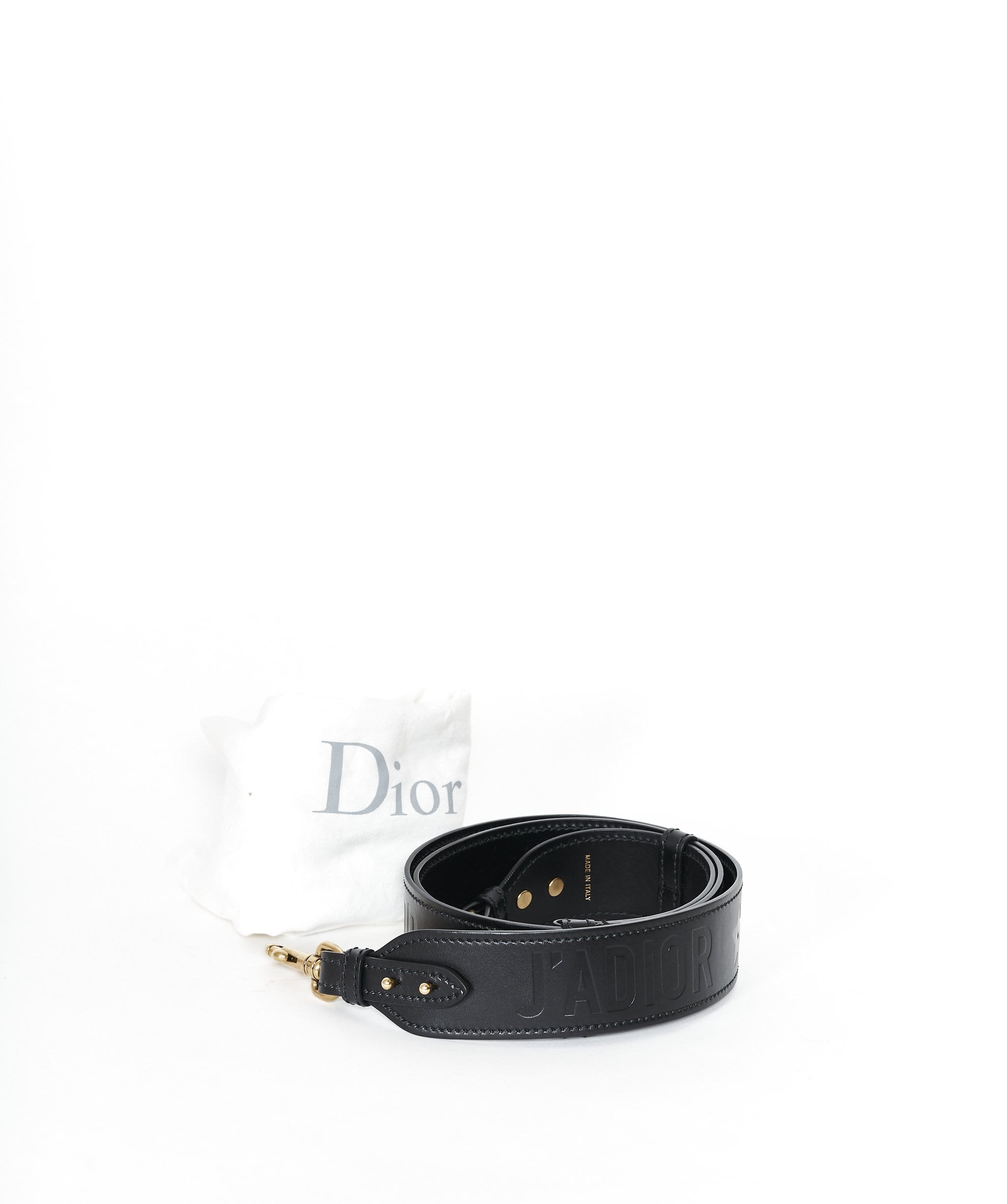 Christian Dior Dior J'ADIOR Black Leather Additional Bag Strap GHW AGL1097