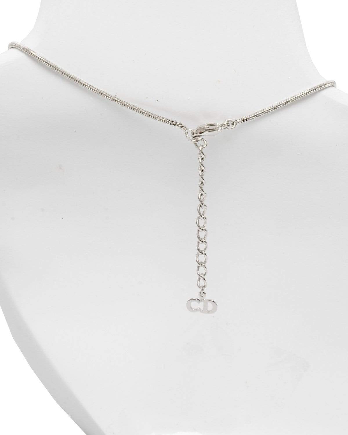 Christian Dior Dior Mini Dog Tag Silver Necklace - AWL1982