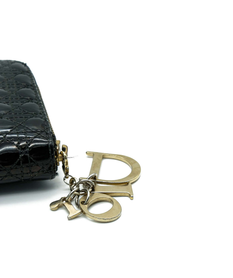 Christian Dior Dior Patent Black Wallet