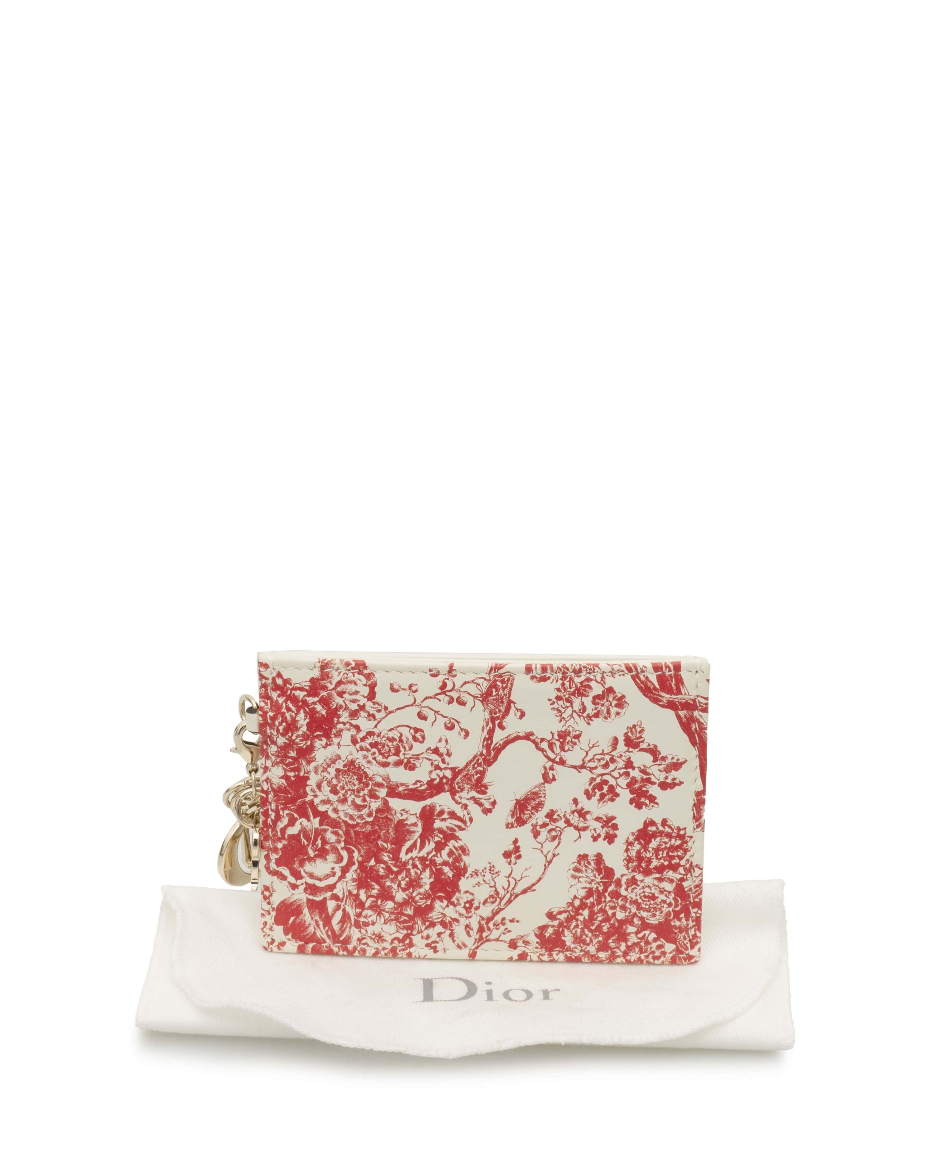 Christian Dior Dior Red White Cardholder RJL1271