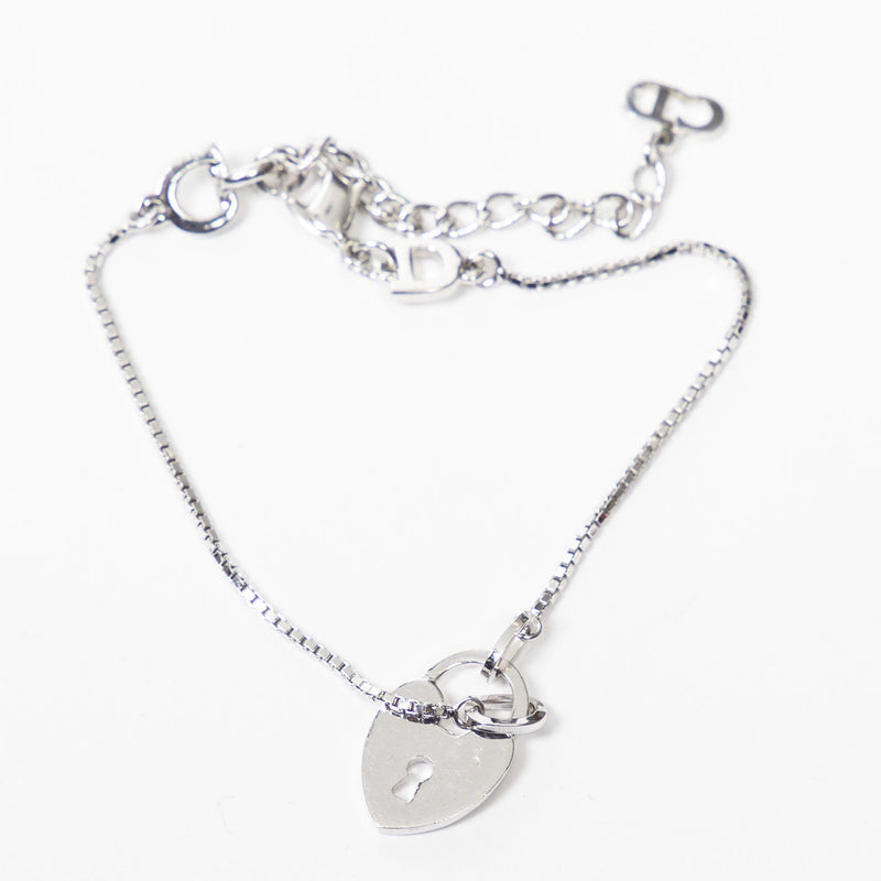 Christian Dior Dior Silver Heart Locket Bracelet