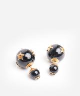 Christian Dior Dior Tribales Black Star Stud Earrings